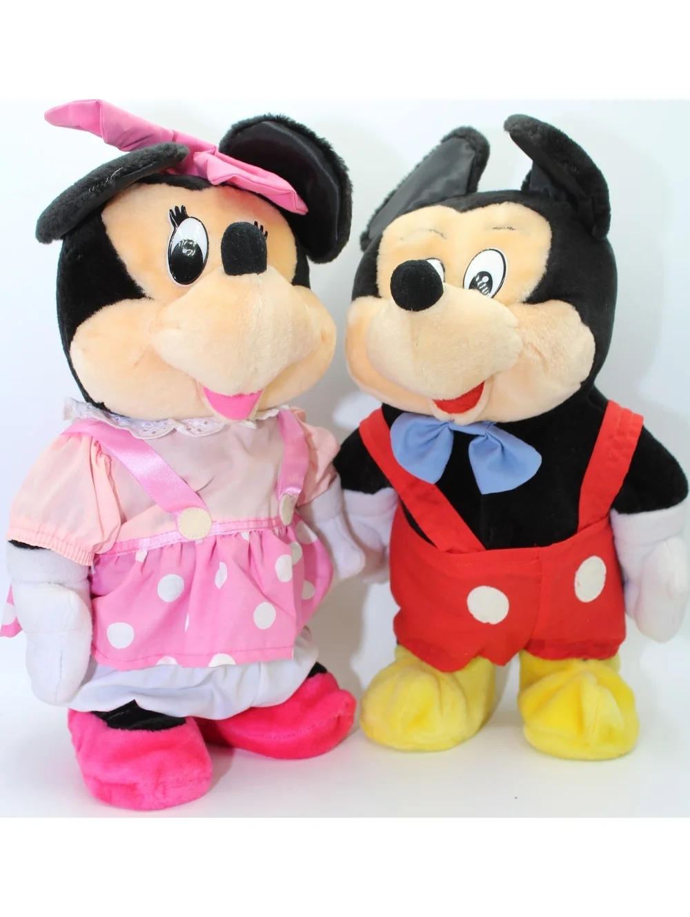 VTG Disney Talking Dancing Mickey & Minnie Mouse Combo Pack Stuff Toy Doll Lot 2
